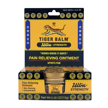 Tiger Balm Pain Relieving Ultra Strength, 10g – Soothing & Ultra Strength Muscle Rub Ointment – Non-Staining Sports Muscle Rub Tiger BalmBuy Supplements Australia