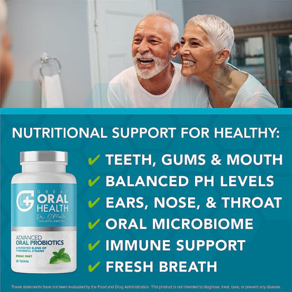 Oral Probiotics for Mouth Bad Breath Treatment for Adults: Dentist Formulat