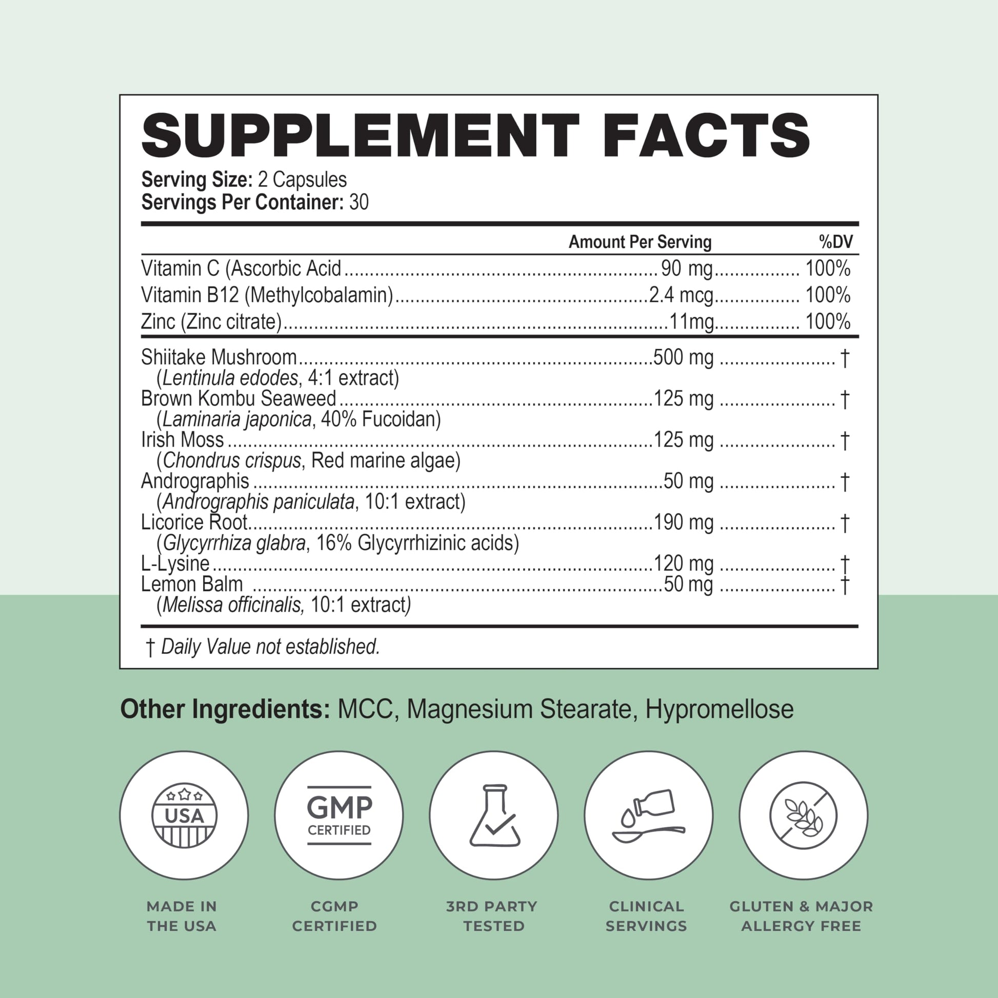 Simplix | Natural Supplement to Strengthen The Immune System | Respond to Outbreaks | Source of Highly Researched Mushroom & Seaweed Polysaccharides 60 Veggie Capsules (1 Pack) PapillexBuy Supplements Australia