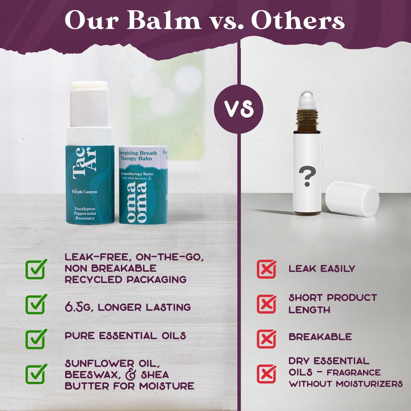 Essential Oils Balm Stick | Grounded Thought Aromatherapy Balm | All Natural Body Balm PURPLE CANYONBuy Supplements Australia
