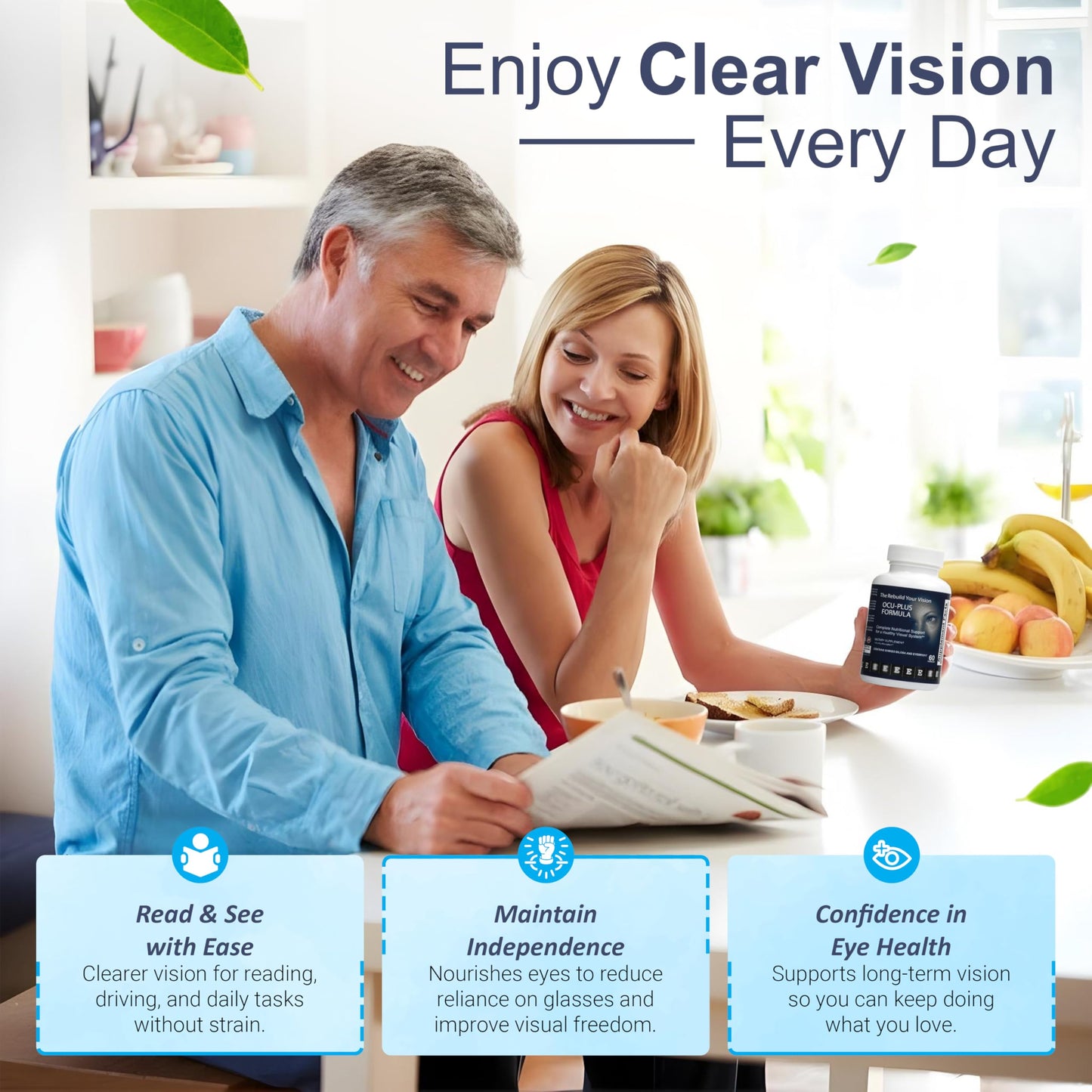 Rebuild Your Vision Ocu-Plus Formula – Eye Health Supplement with Lutein & Zeaxanthin – Supports Visual Clarity, Night Vision & Macular Health – with Bilberry, Ginkgo Biloba & NAC – 60 Capsules Rebuild Your VisionBuy Supplements Australia
