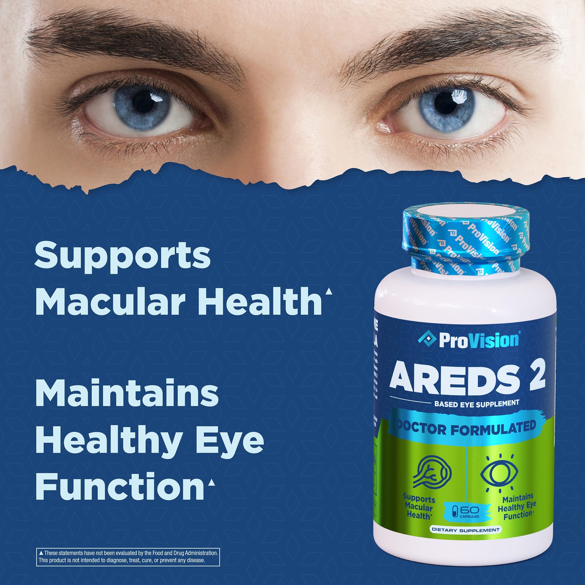 Provision AREDS 2 Eye Vitamins - Enhance Vision Supplements - Lutein Zeaxanthin Vision Complex - 60 Eye Supplement Capsules ProVisionBuy Supplements Australia