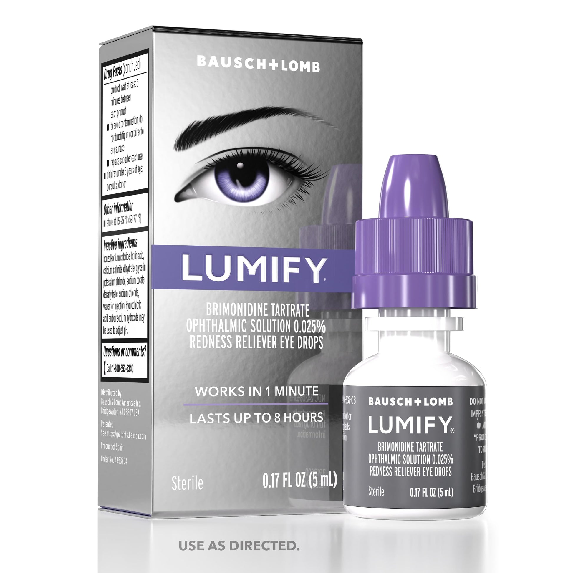 LUMIFY Eye Drops for Red Eyes, Redness Reliever for Brighter Looking Eyes, Works in 1 Minute & Lasts Up to 8 Hours, Eye Drops, 0.17 Fl Oz (5 mL) LUMIFY buy supplements Au