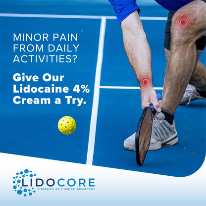 Lidocore Pain Relief Cream with 4% Lidocaine | Maximum Strength OTC | Safe & Compliant formula | Minor cuts, scrapes, insect bites, cold sores | Non-Greasy, Odor-free, Fragrance-Free | 2.7 oz (76.5 g) LidocoreBuy Supplements Australia