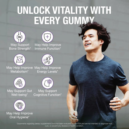 Pure By Nature Mega Multi Gummies, Multivitamin Gummies for Women & Men, Kids Multivitamin Gummies with A, D2, C, E, K, Biotin Pure By Nature