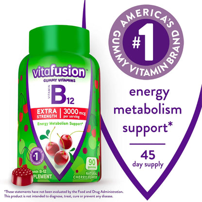 Vitafusion Gorgeous Hair, Skin & Nails Multivitamin Plus Biotin, Vitamin B12 Cherry Gummies for Energy Metabolism Support, 135ct & 90ct VitafusionBuy Supplements Australia