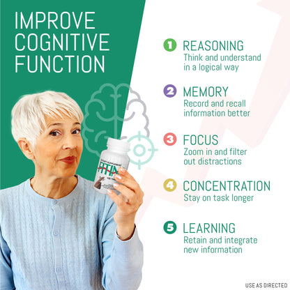 FITINA Brain Supplement with Vitamin B6 & Thiamine for Memory, Focus and Cognitive Support | High-Dose B Vitamins for Nervous System Brain Health, Daily Formula for Adults, 100 Tablets (1-Pack) FitinaBuy Supplements Australia
