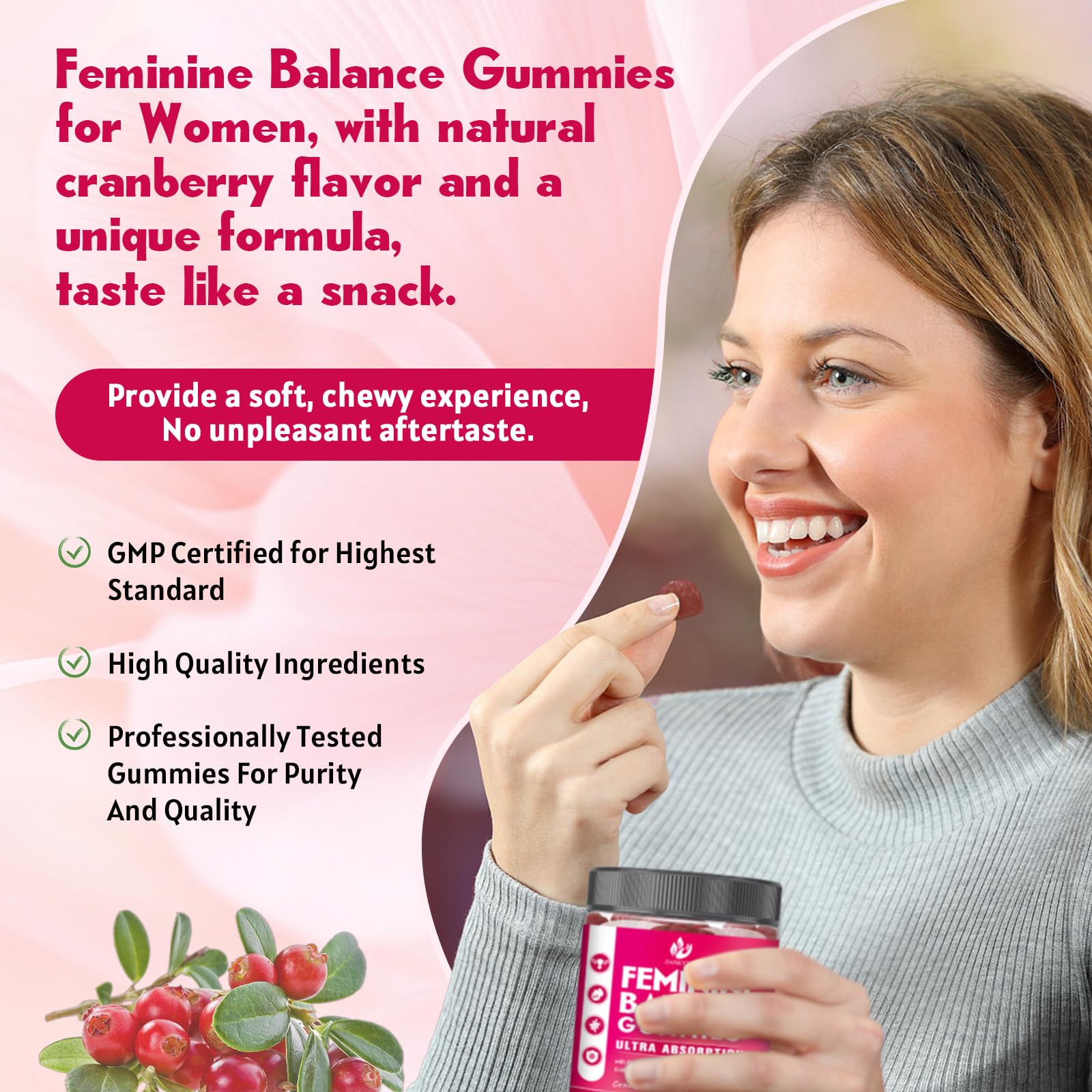 JIANKYTZ (2 Pack) Sugar Free Premium Feminine Balance Gummies for Women - Vaginal Health, Antioxidant, Digestive Health, PH Balance Support, Vaginal Probiotics for Women Gummies, Max Absorption JIANKYTZBuy Supplements Australia