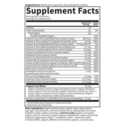 Men’s Multivitamin Gummy: Vitamins C, D, E, B & Zinc for Energy, Stamina & Stress, Probiotics for Digestive & Immune Health, Vitamin Code Garden of LifeBuy Supplements Australia