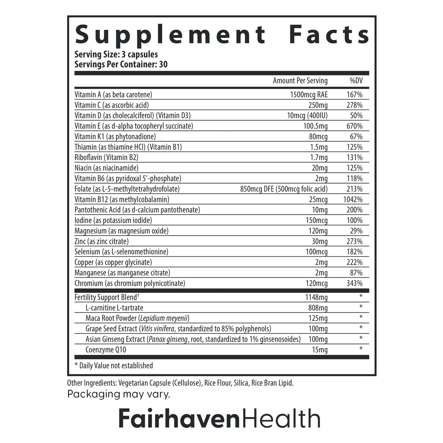 Fairhaven Health FertilAid for Men | Male Fertility Supplement for Count and Motility | Pre-Conception Support with L-Carnitine, CoQ10