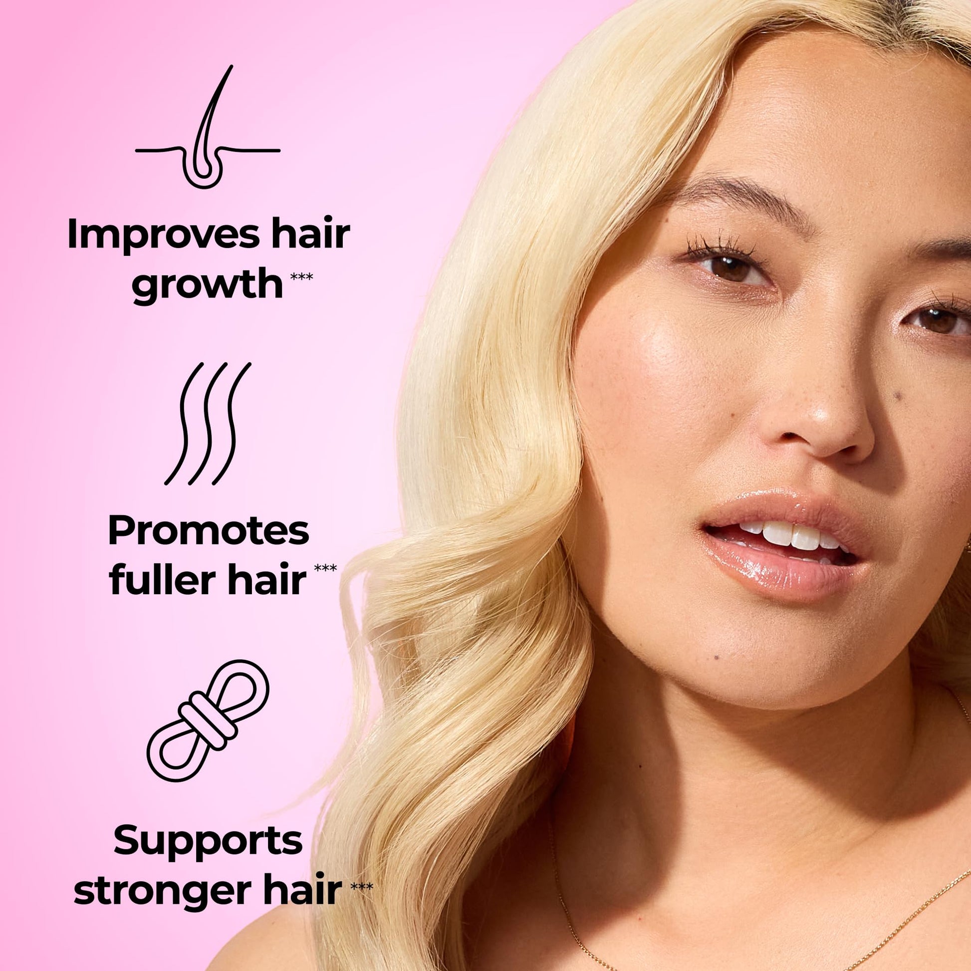 HUM Hair Strong Daily Hair Growth Gummies with Biotin, Zinc, Vitamin B12 to Support Growth, Folic Acid & Vitamin B12 Gummy Vitamins for Healthy Hair Support for Women and Men, 60 Gummies HUMBuy Supplements Australia
