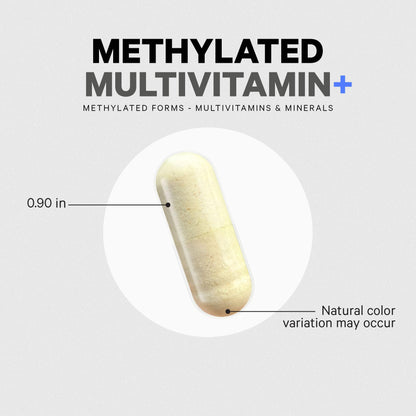 Codeage Methylated Multivitamin Supplement - B-Vitamin, Vitamins A, C, D, E, K2, B12 Methylcobalamin - L-Methylfolate - Magnesium, CoQ10, DIM, Probiotics, Benfotiamine, Lithium, Calcium - 90 Capsules CodeageBuy Supplements Australia