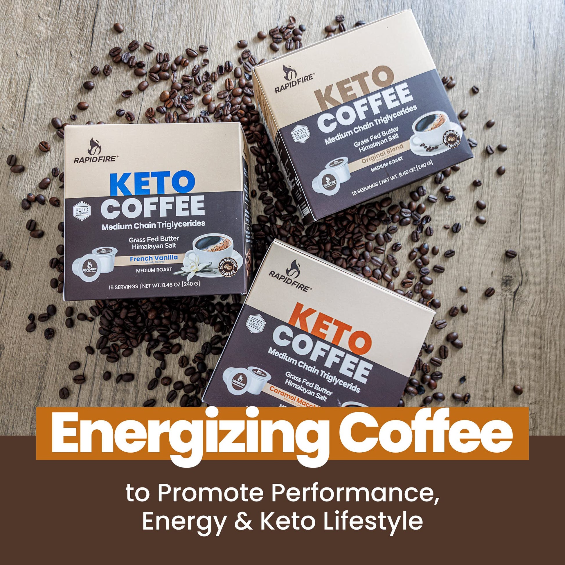 Rapidfire French Vanilla Ketogenic High Performance Keto Coffee Pods, Supports Energy Rapid FireBuy Supplements Australia