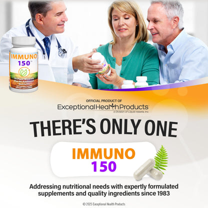 Immuno 150, Immune Support Supplement, Packed with 70 Plant Minerals, 13 Essential Vitamins and 68 Additional Nutrients-150 Vegetable Capsules