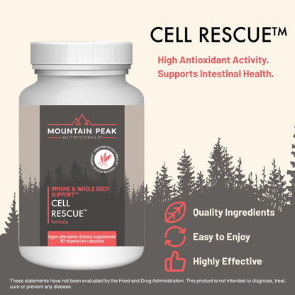 Mountain Peak Nutritionals Cell Rescue - Antioxidant Immune Support Supplement with Turmeric, Ginger Root, and Bromelain - Supports Intestinal Health & Whole Body (90 Capsules) Mountain Peak NutritionalsBuy Supplements Australia