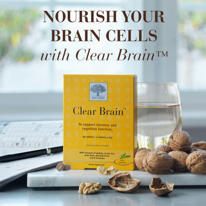 New Nordic Clear Brain Tablets, Supports Normal Cognitive Health and Memory, with Green Tea and Walnut, Swedish Made, 60 Count (Pack of 1) NEW NORDICBuy Supplements Australia