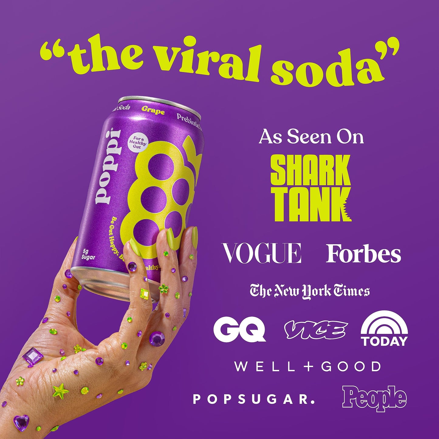 POPPI Sparkling Prebiotic Soda, Beverages w/Apple Cider Vinegar, Seltzer Water & Juice poppiBuy Supplements Australia