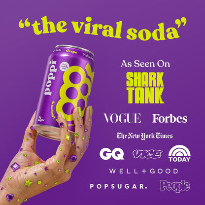 POPPI Sparkling Prebiotic Soda, Beverages w/Apple Cider Vinegar, Seltzer Water & Juice poppiBuy Supplements Australia