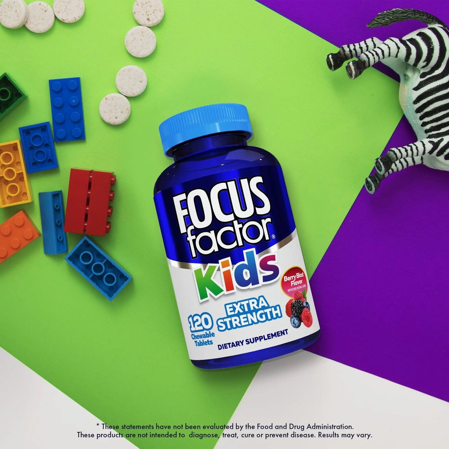 Focus Factor Kids Extra Strength Daily Chewable for Brain Health Support, 120 Count – Vitamins - Quality Formula Focus Factor