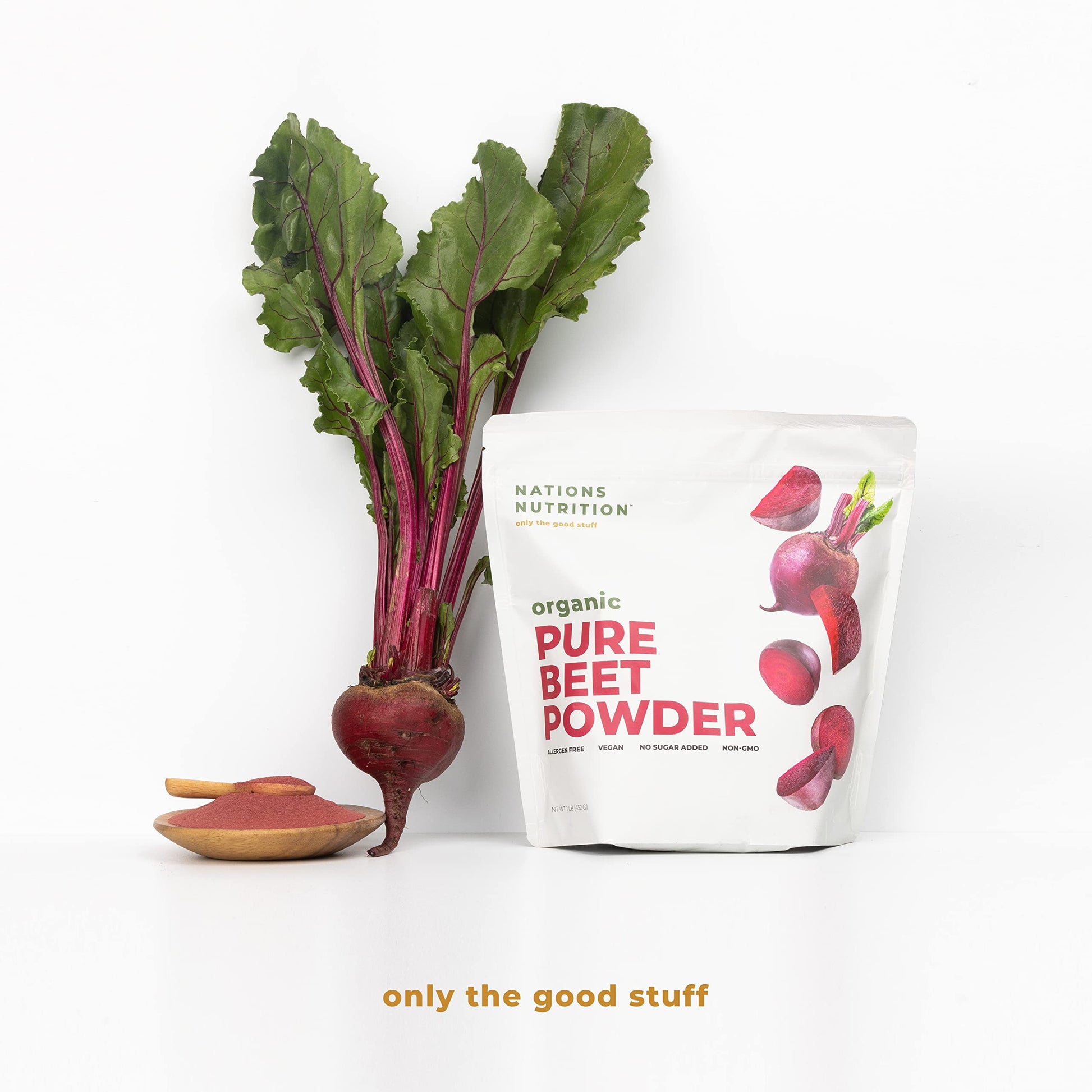 Nations Nutrition Pure Beet Root Powder Organic - Nitric Oxide Circulation Superfood Nations NutritionBuy Supplements Australia