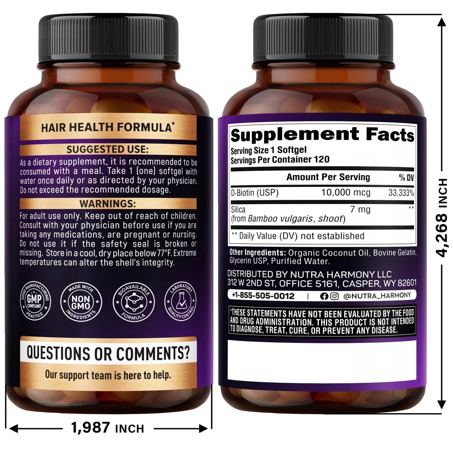 NUTRAHARMONY Multivitamins for Women & Biotin Softgels NUTRAHARMONY