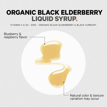 Codeage Elderberry Vitamins Pro - Organic Black Elderberry Liquid Drops - Vitamin C, D3, Zinc, Black Currant - 2-Month Supply - Black Sambucus Liquid - Supplement for Adults & Kids - 4 fl oz CodeageBuy Supplements Australia
