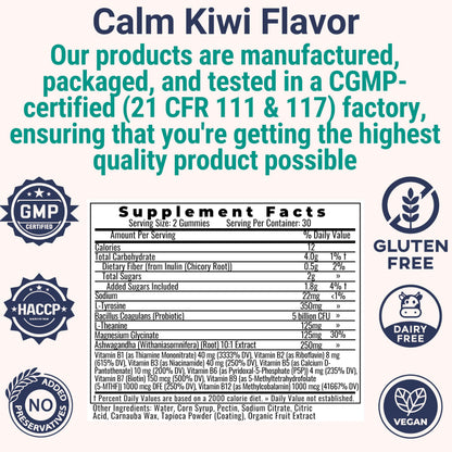 L-Tyrosine L-Theanine Methylated Vitamin B Complex Magnesium Glycinate Probiotic Fiber for Kids Adults Men Women w. Chicory Root Inulin 5-MTHF B12 P5P B6 B9 B5 B3 Powder Capsule Pill Supplement Alt SHIZAMBuy Supplements Australia