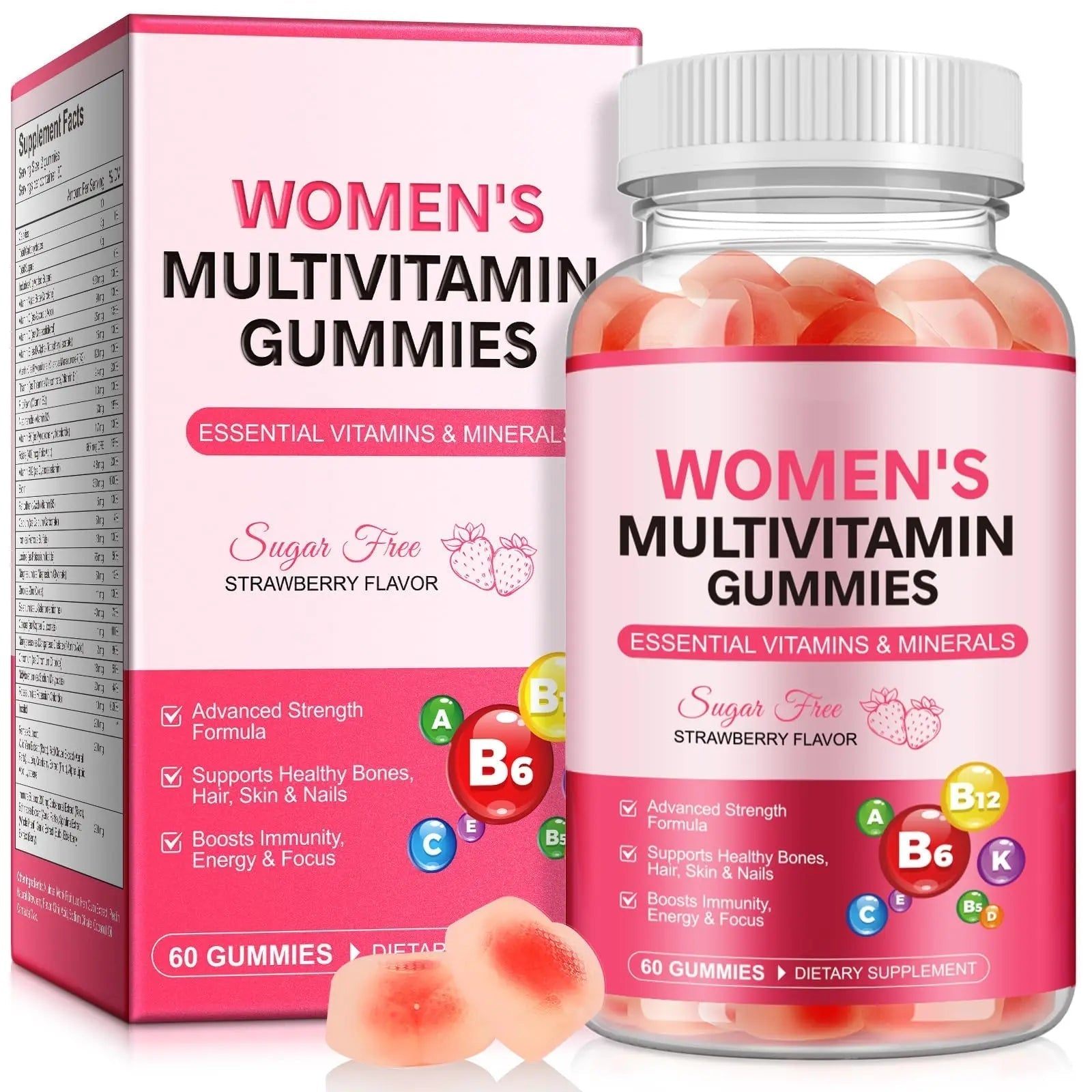 DCTTVHVD Multivitamin Gummies for Women, Natural Multi Vitamins, Boosts Immunity, Energy & Focus, Womens Daily Multivitamin Gummy DCTTVHVDBuy Supplements Australia