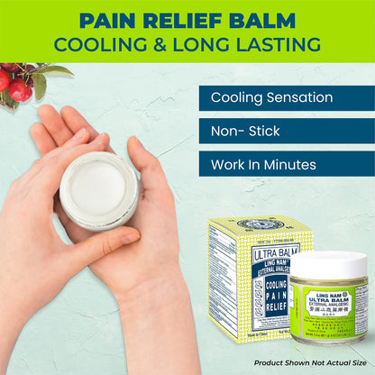 Ling Nam Ultra Balm External Analgesic, for Cooling Pain Relief Simple Backache Arthritis Strains Bruises Sprain, Muscle Pain, Muscle Soreness, 0.7oz/19.8g (Pack of 6) Ling NamBuy Supplements Australia