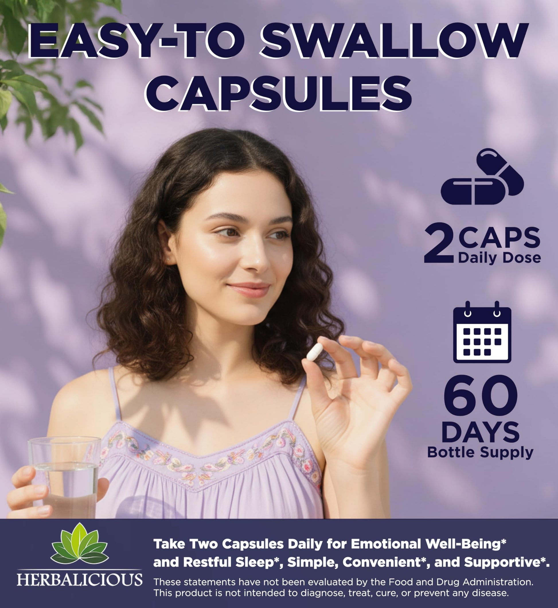 HERBALICIOUS GABA L-Theanine with Magnesium – Calm & Focus Support, Stress Relief, Relaxation + Mood Balance, Brain & Memory Support Supplement – Vitamin B6 + B12 Complex – 120 Capsules HERBALICIOUSBuy Supplements Australia