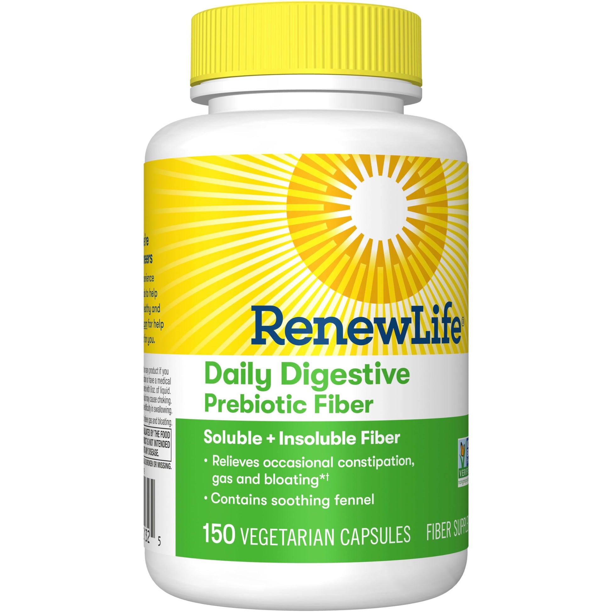 Renew Life Adult Daily Digestive Prebiotic Fiber, 150 Vegetarian Capsules Renew LifeBuy Supplements Australia