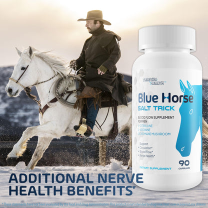 Blue Horse Salt Trick - Our Best Blood Flow Supplement for Men - Our Best Circulation Supplement - Male Circulation Supplements Nitric Oxide Vasodilator to Improve Blood Flow 7 Blue Salt Trick for Men True You HealthBuy Supplements Australia