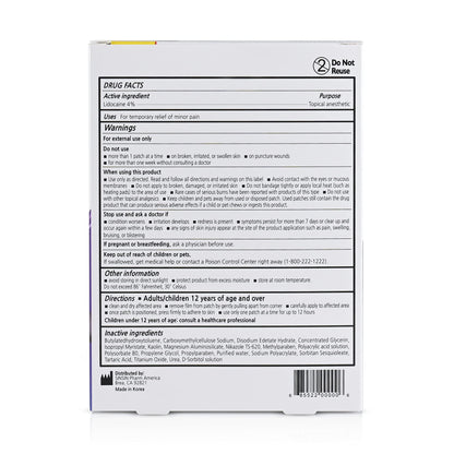 SINSINPAS Lidocaine 4% Pain Relieving Patch (1 Pack (5 Patches Total)) SINSINPASBuy Supplements Australia