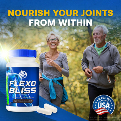 NutraRize Flexo Bliss, FlexoBliss Joint Health Support, All-Natural Supplement to Support Flexibility and Full Range of Motion, Official Flexo Bliss Reviews (60 Capsules) NutraRizeBuy Supplements Australia