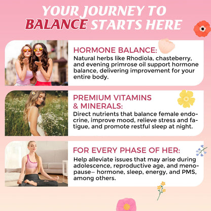 Q'ankyaq PMS Support Gummies for Women, Hormone Balance with Evening Primrose Oil, Chasteberry, Vitamins B6 & B12 - Comfort, Bloating, Mood & Energy Support - 60 Gummies Q'ankyaqBuy Supplements Australia