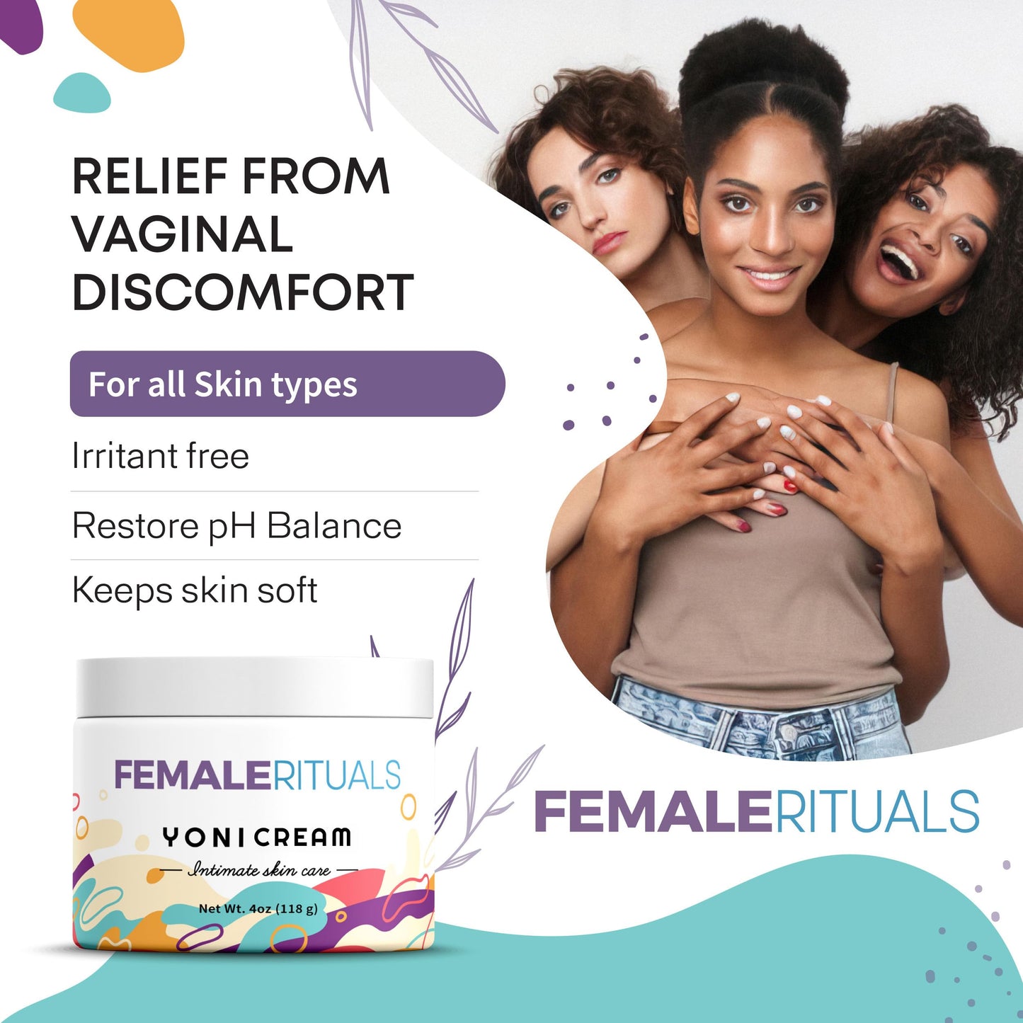 FEMALE RITUALS Vulva Moisturizing Cream - Vulva Care Balm - Clinically Tested Vaginal Moisturizer FEMALE RITUALSBuy Supplements Australia