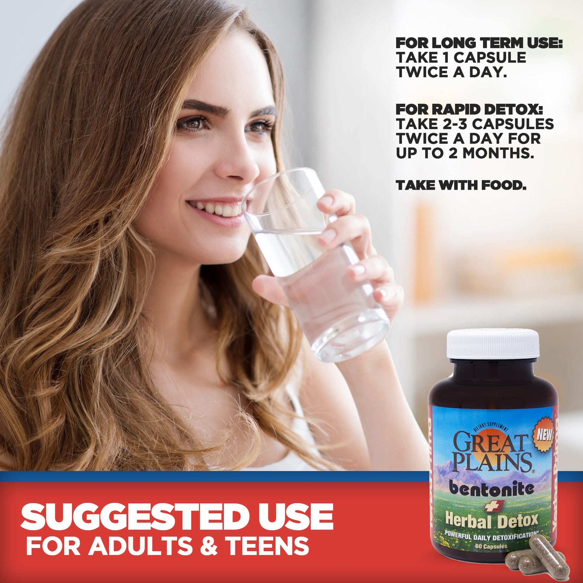 Yerba Prima Bentonite Clay Plus Herbal Detox - 60 Veggie Capsules - Natural Cleansing Supplement Yerba PrimaBuy Supplements Australia