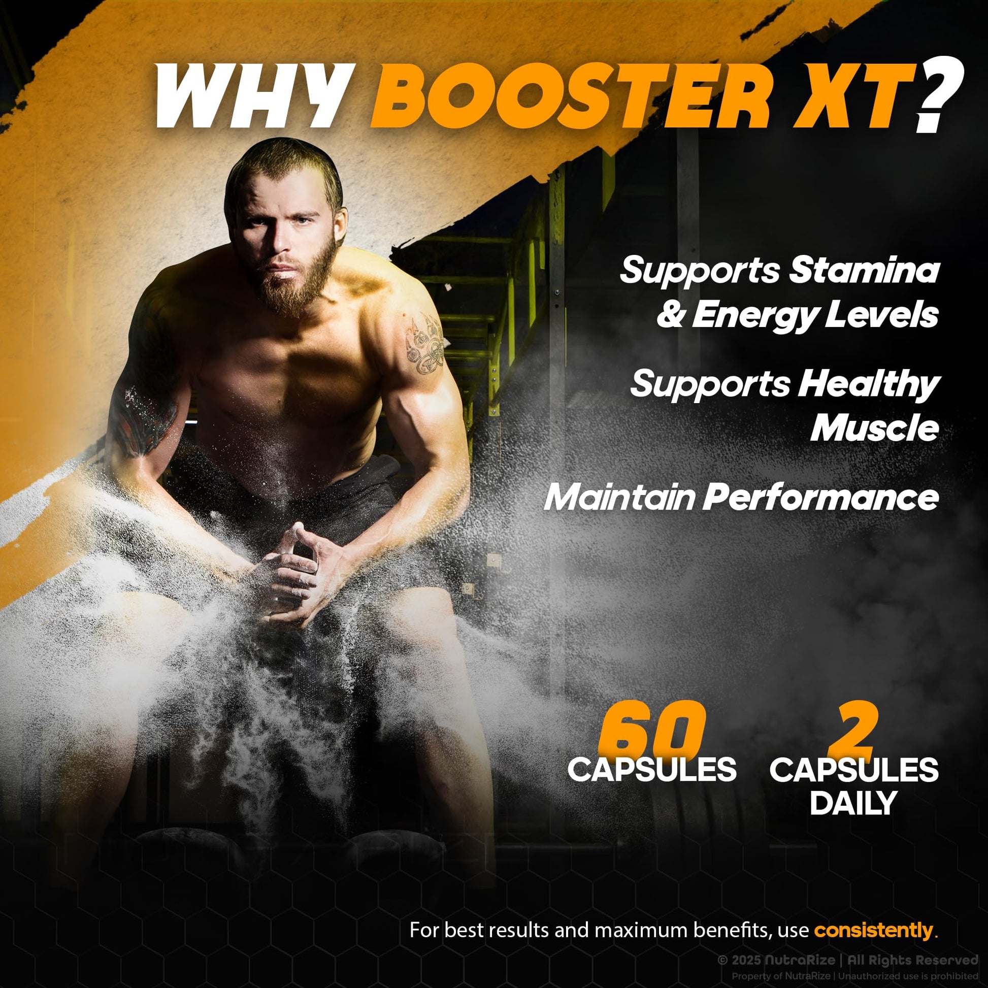 NutraRize Booster XT for Men, Male Enhancing Capsules, Premium Formula to Support Daily Energy & Peak Performance, Multivitamin Pills for Overall Health, BoosterXT Reviews (60 Capsules) NutraRizeBuy Supplements Australia