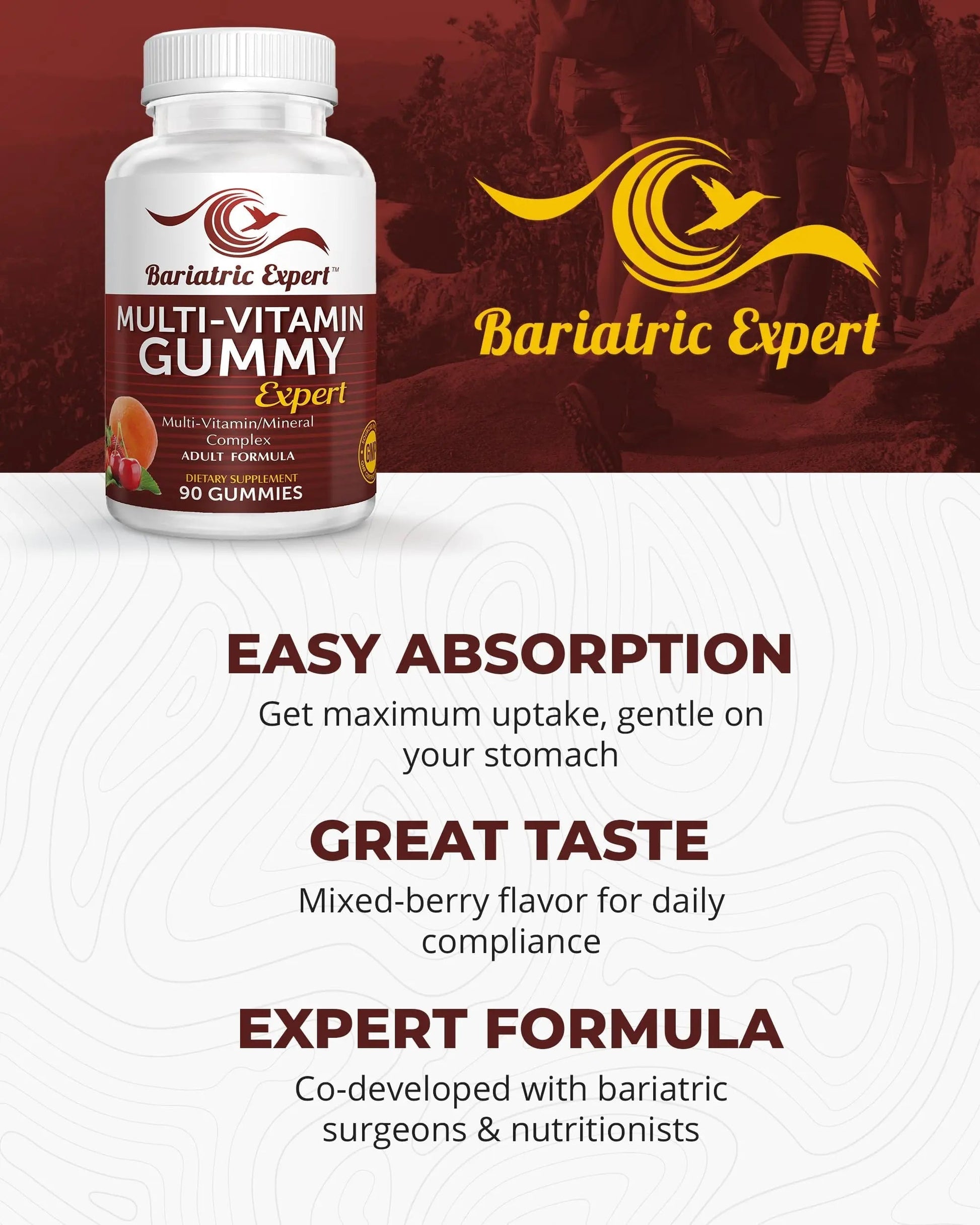 Bariatric Expert Multivitamin Gummies – Fast-Melting Dietary Supplement for Adults Post-Gastric Sleeve and Bypass, Nutritionist Recommended, 90 Count Bariatric Food ExpertBuy Supplements Australia