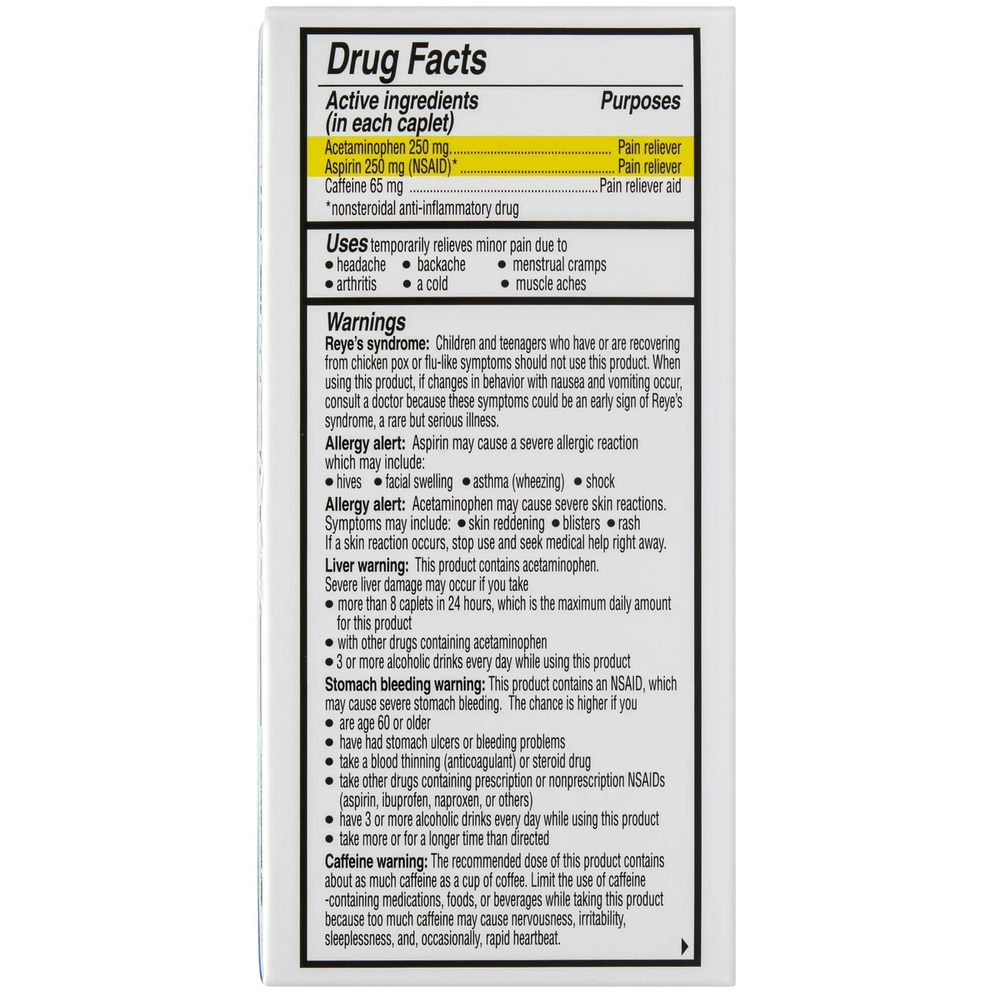 Vanquish Headache Relief, Acetaminophen, Aspirin, Caffeine, 100 Caplets, Packaging May Vary VanquishBuy Supplements Australia