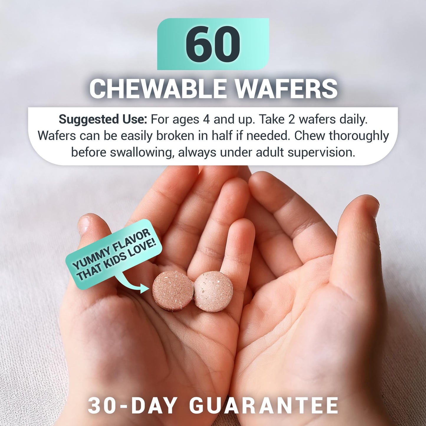 Dr. Berg Kids Chewable Multivitamins (NOT Sweetened w/Sugar) - Daily Multivitamin for Kids that Includes 20 Nutrients & Trace Mineral Complex - Mixed Berry Chewable Vitamins for Kid - Red Wafers Dr. Berg NutritionalsBuy Supplements Australia