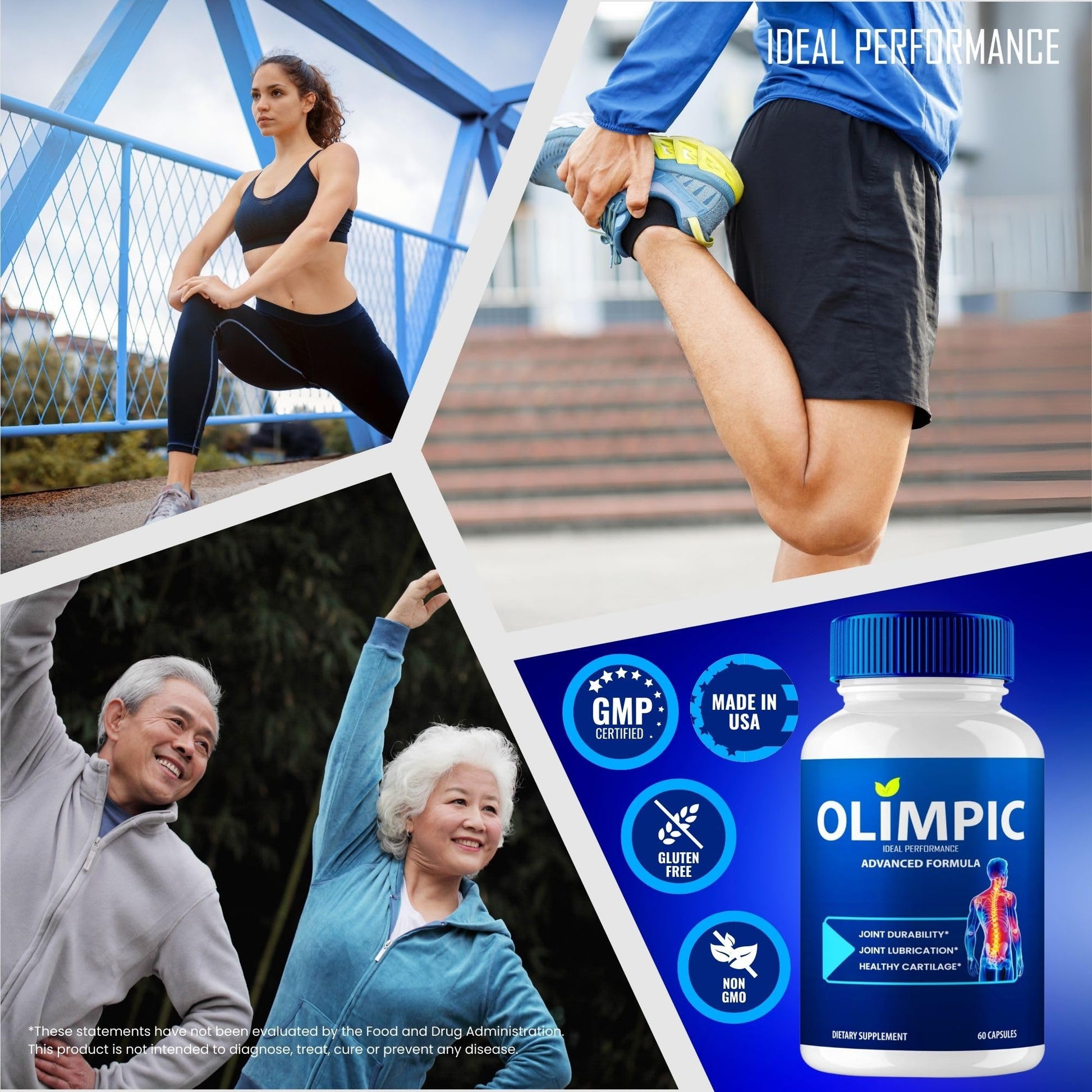 Olimpic Capsules, Advanced Joint Support Supplement Pills for Mobility and Comfort - Maximum Strength, Official Olim Pic Joint Support All Natural Formula, Premium Olim-Pic Reviews (60 Capsules) IDEAL PERFORMANCEBuy Supplements Australia