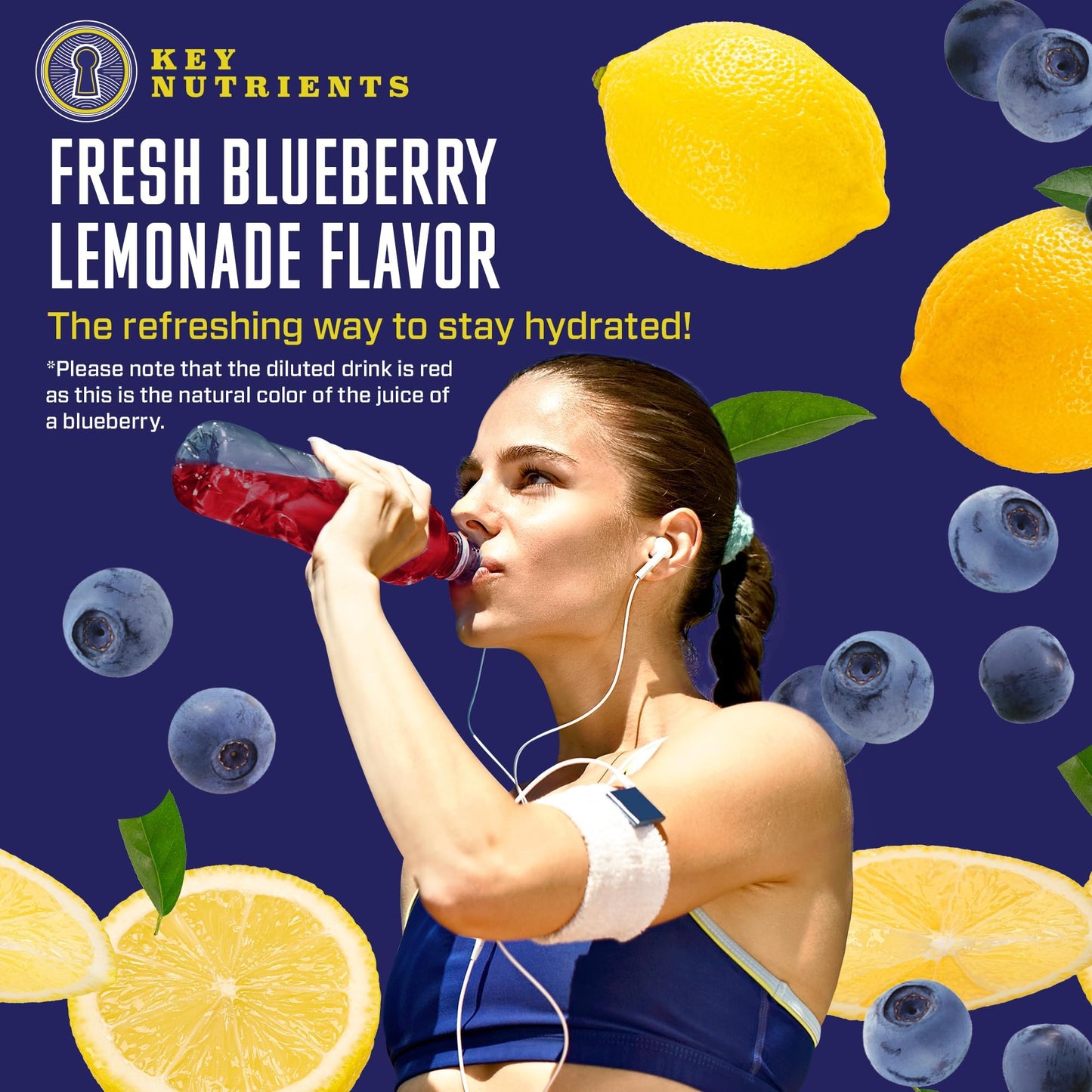 KEY NUTRIENTS Multivitamin Electrolytes Powder No Sugar - Fresh Blueberry Lemonade KEY NUTRIENTSBuy Supplements Australia