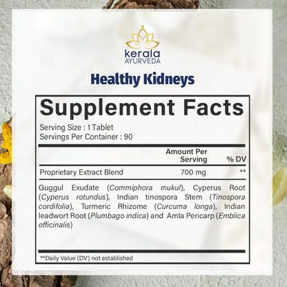 Kerala Ayurveda Healthy Kidney Herbal Tablets | Support Normal Kidney Function and Health | Kidney and Bladder Support | Urinary System Support - 90 Count Kerala AyurvedaBuy Supplements Australia