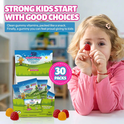 Kids Daily Multivitamin - Healthy Snacks For Kids – No Sugar, No Dyes, Monk Fruit Sweetened, Vegan, Gluten-Free- 100% Daily Value of Vitamins C, D3, Zinc Jelly.Boo