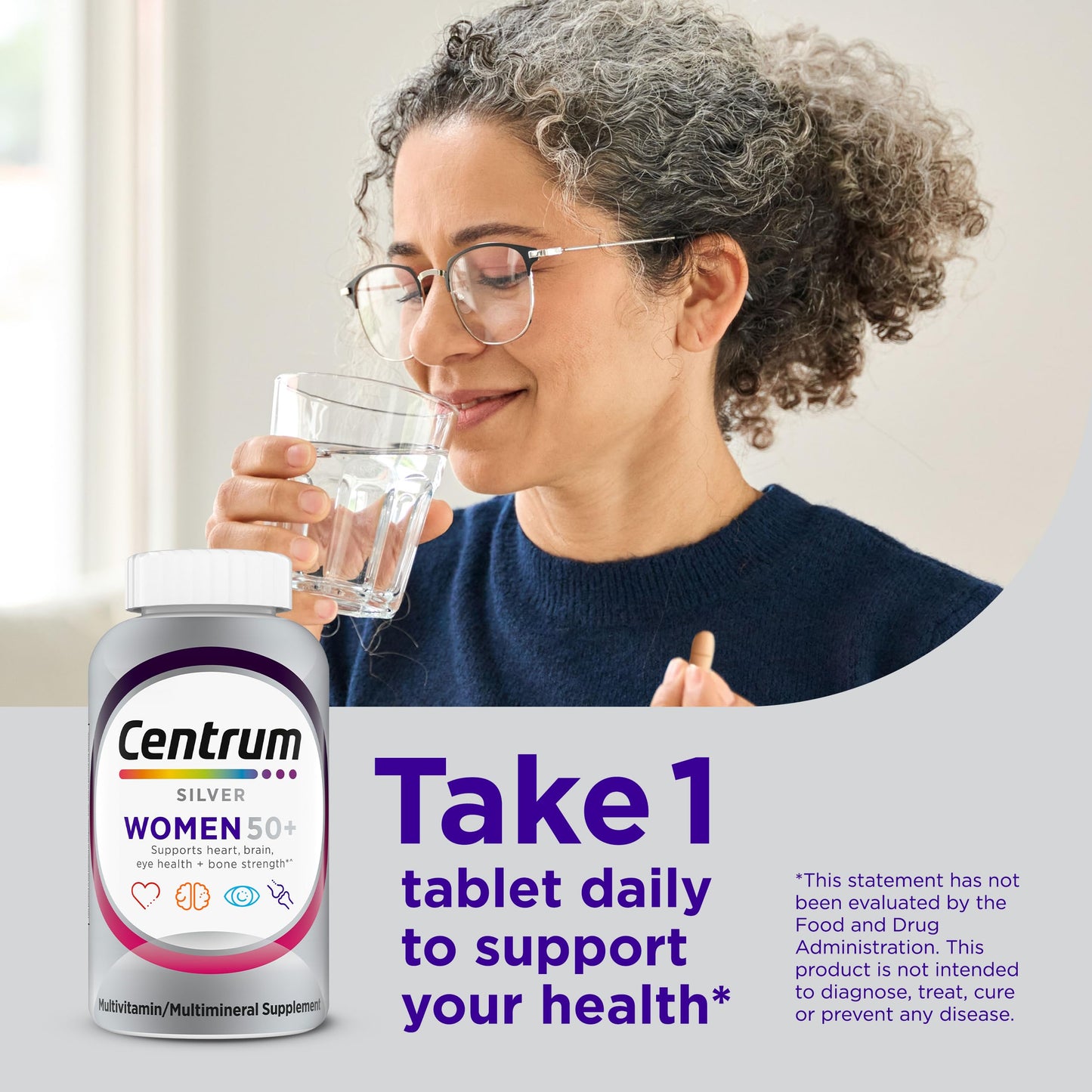 Centrum Silver Women's Multivitamin for Women 50 Plus, Multivitamin/Multimineral Supplement with Vitamin D3, B Vitamins, Non-GMO Ingredients CentrumBuy Supplements Australia