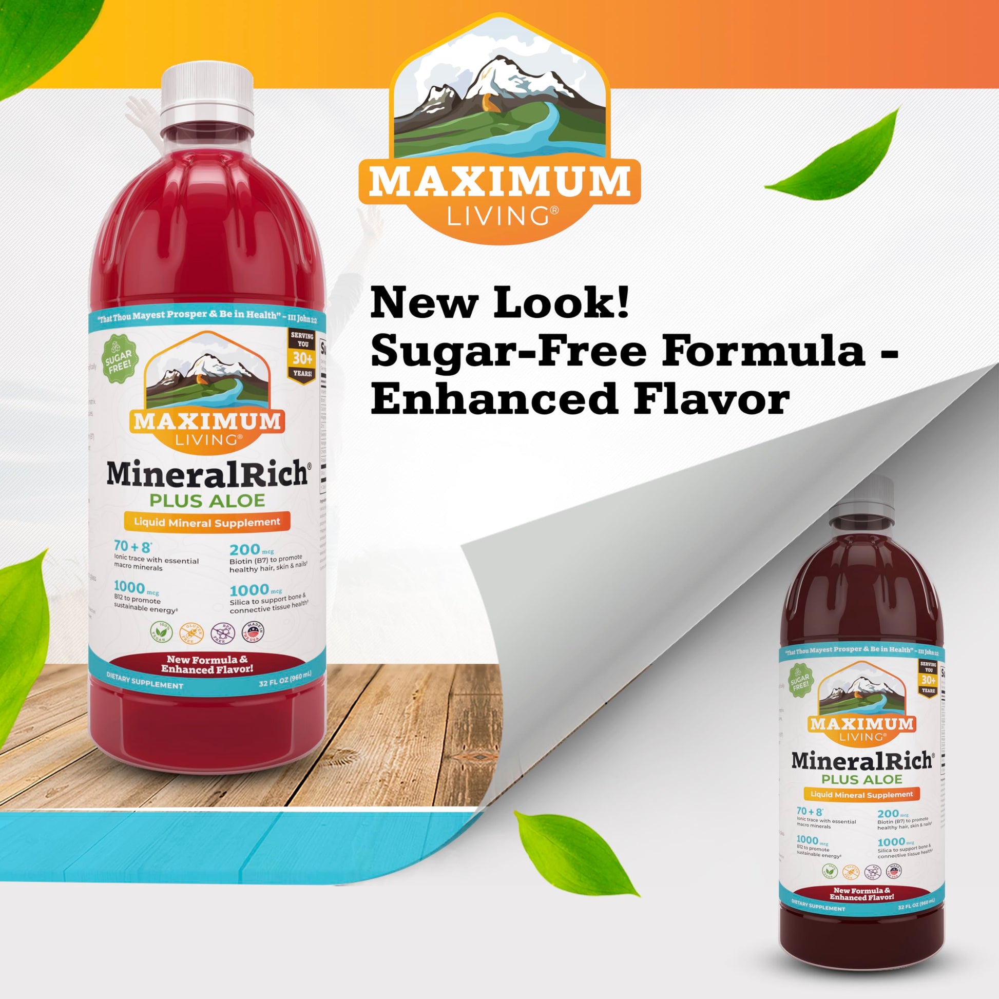 Maximum Living MineralRich Minerals Supplement with Aloe - Liquid Blend of Vitamins and Trace Minerals - 32 oz Maximum LivingBuy Supplements Australia