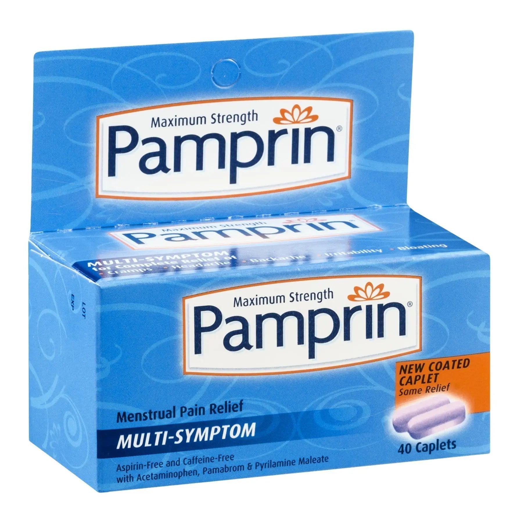 Pamprin Maximum Strength Multi-Symptom Menstrual Relief Tablets, 40-Count Boxes (Pack of 3) PamprinBuy Supplements Australia