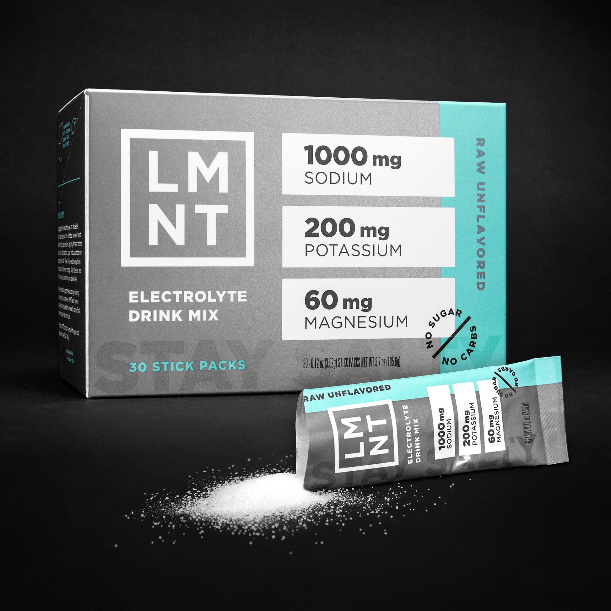 LMNT Zero-Sugar Electrolytes - Raw Unflavored Salt - Hydration Powder Packets Drink LMNTBuy Supplements Australia